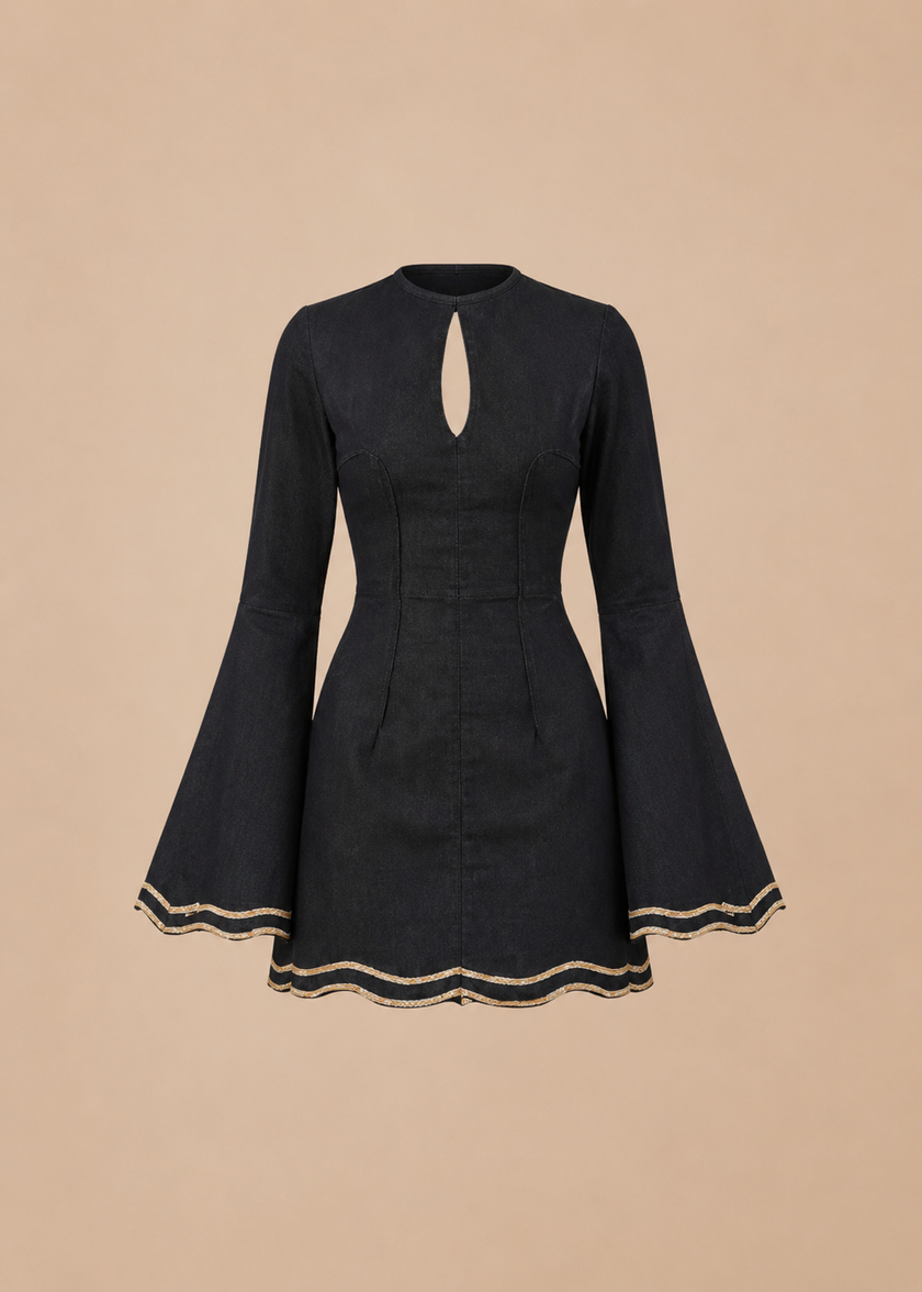 ADAN DRESS- DENIM